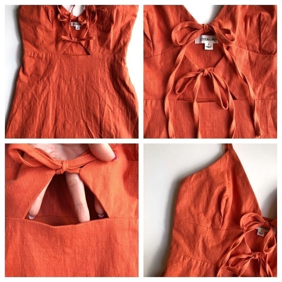 Cotton Candy LA Cut Out Tie Front Mini Dress - Picture 9 of 12